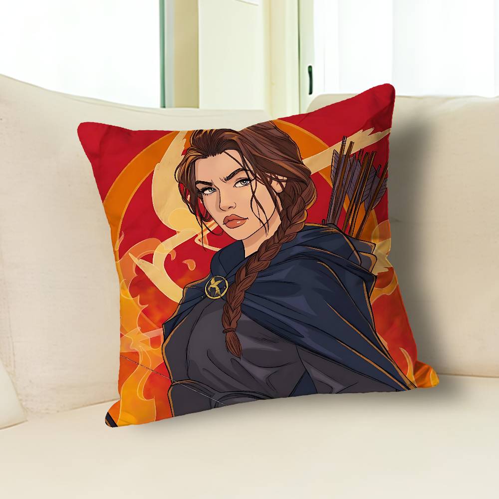 The H-Hunger G-Games-S Various Sizes Square Pillow Case For Car Home Bedchamber Decor Custom Valentine gift