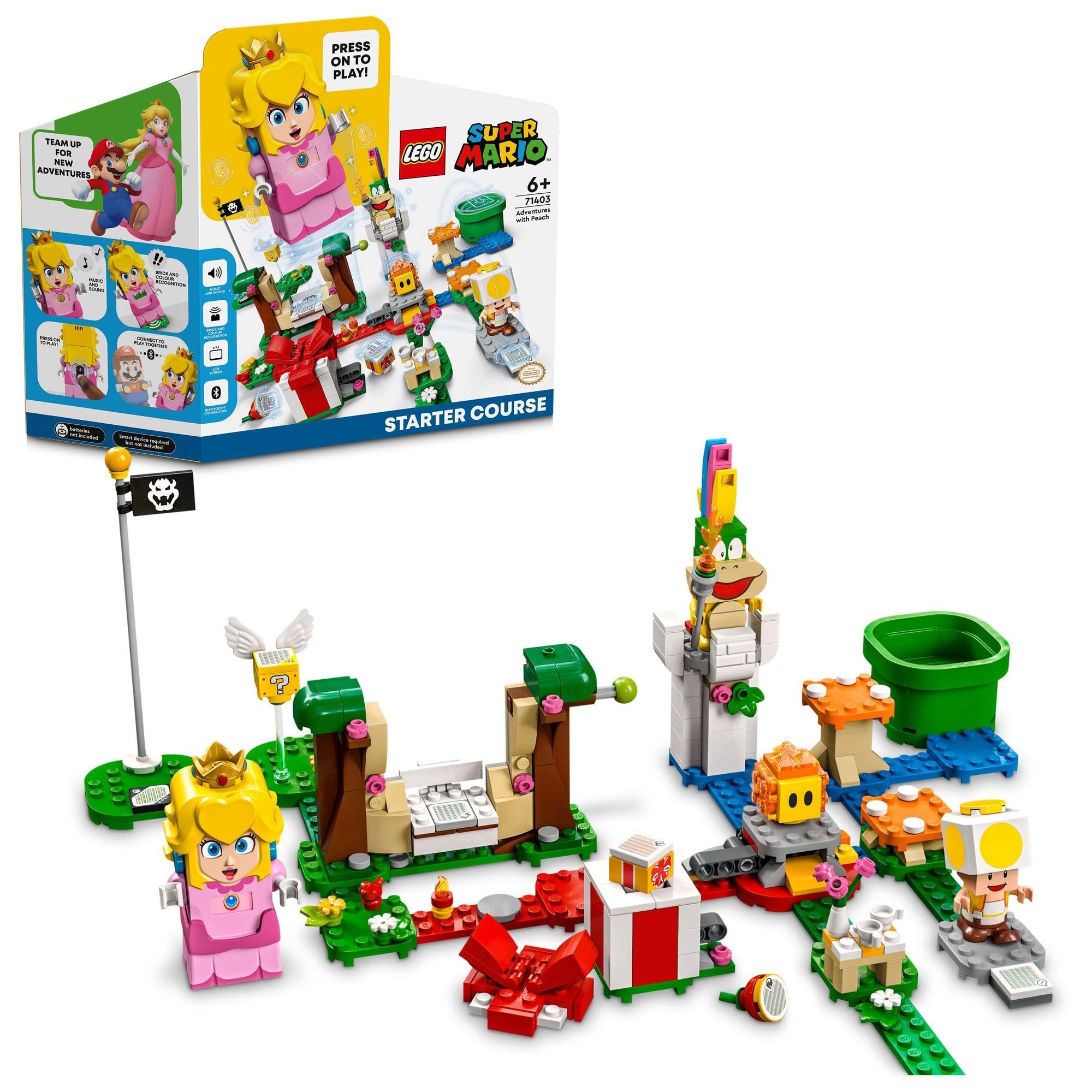 LEGO Super Mario Приключения с Пич Стартовый набор (71403) - Подарок на день рождения, Игрушка, Строительные блоки, Подарок, Видеоигра, Мальчики, Девочки, Возраст 6+