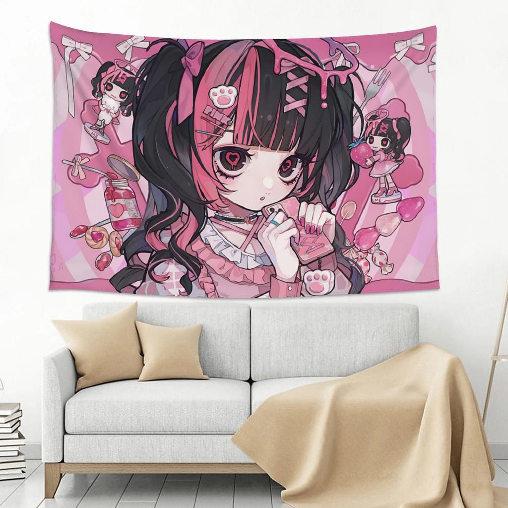 Colorful Anime Girl Tapestry Room decoration Home Decoration Tapestry Decor Accessories Cute Room Decor