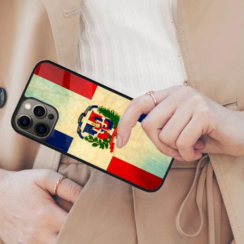 Dominican Republic Flag Back Magnetic Phone Case For APPLE iPhone 17 Air 16 14 13 12 Pro Max 15 Plus Wireless MagSafe Cover