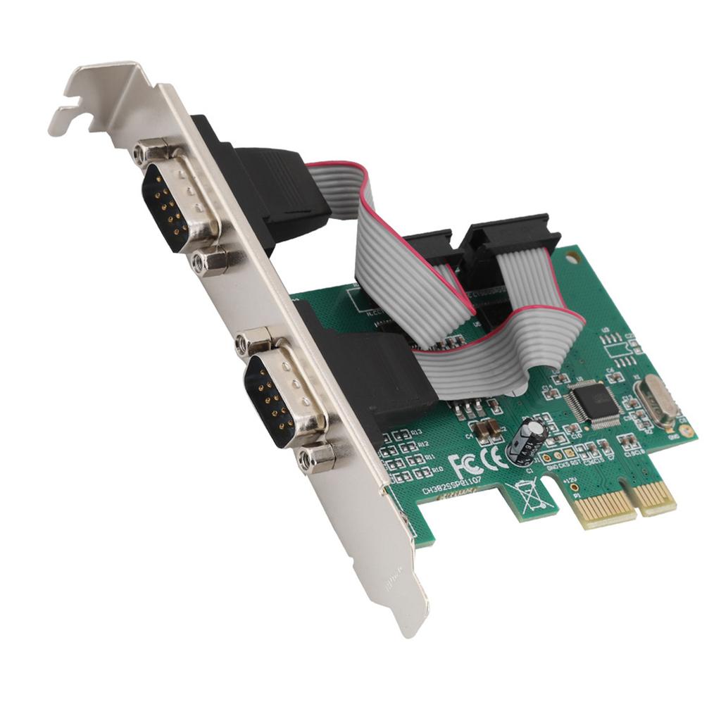 2 Port 2*RS 232 Serial Port COM To PCI E PCI Express Card Adapter Converter