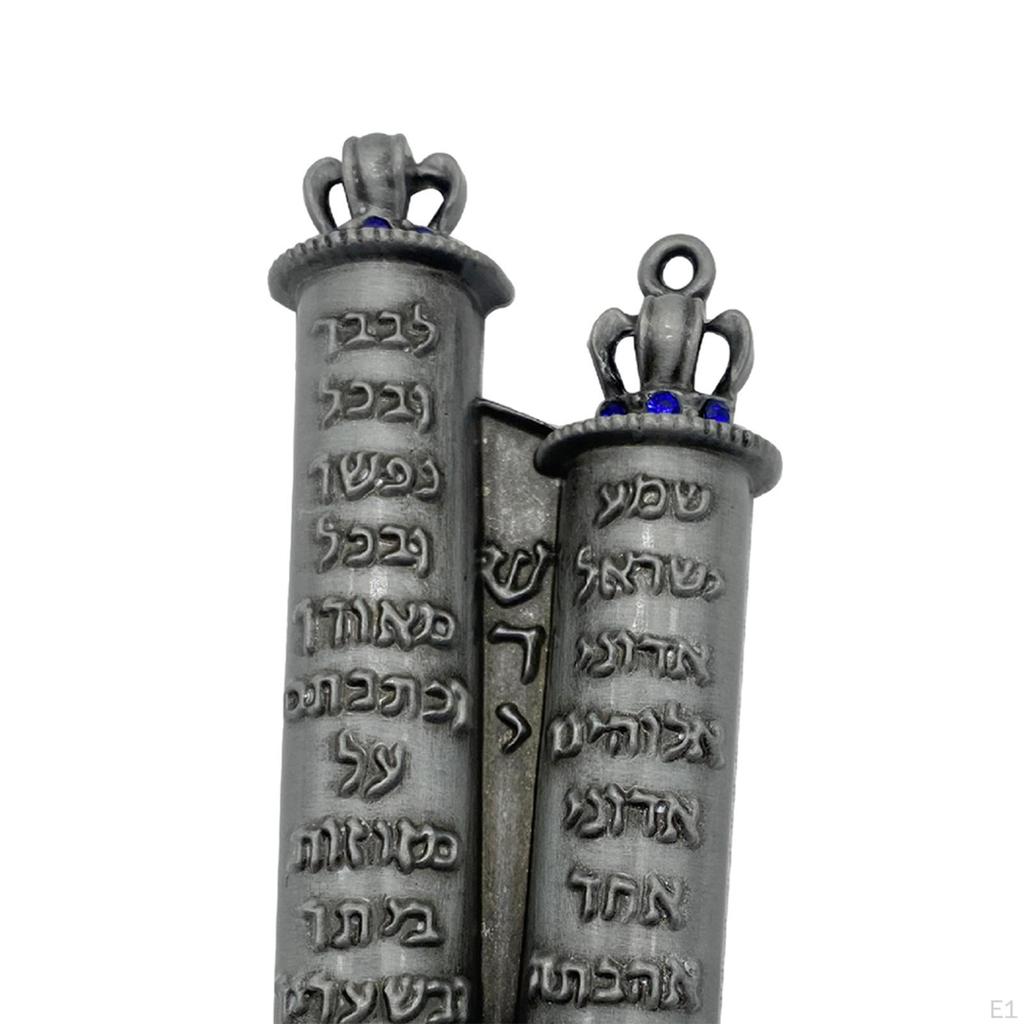 Adorno de aleación para puerta con pergamino de mezuzá, bendición para el hogar