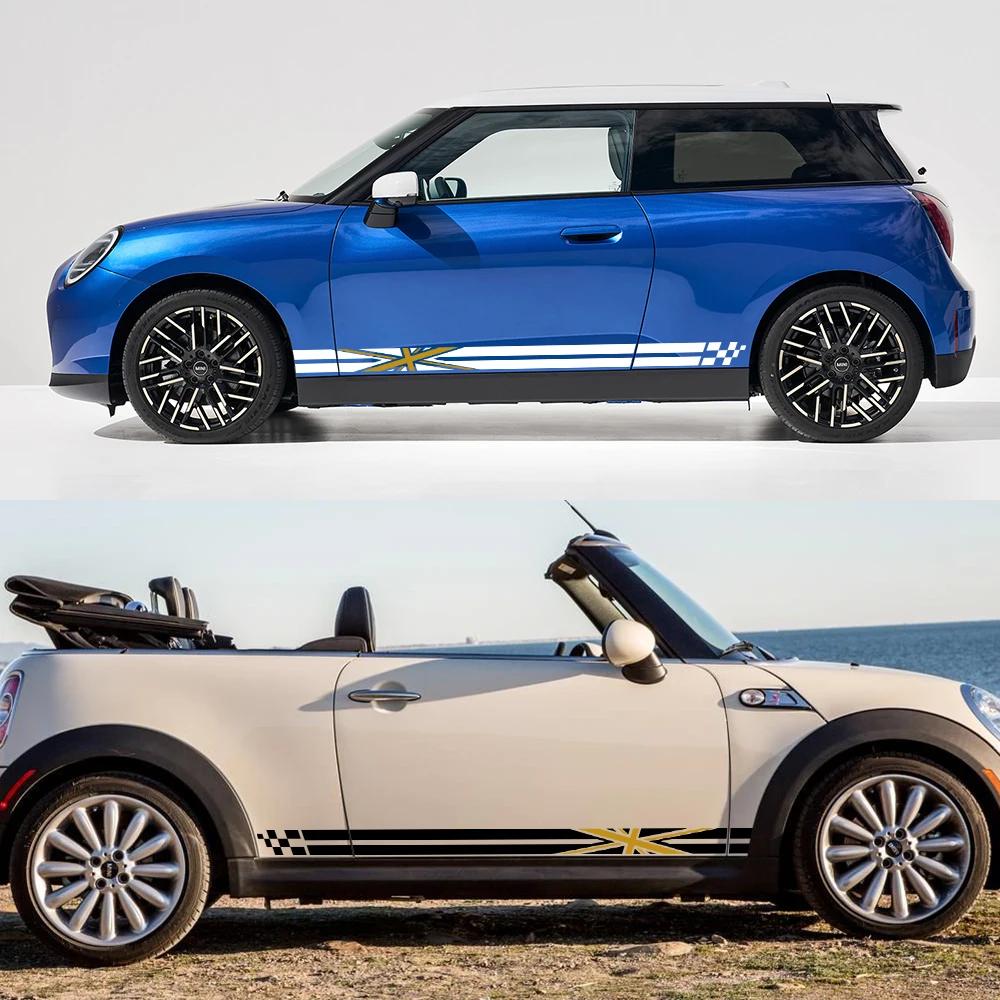 2PCS Car Door Side Stickers Union Jack Styling Decoration Decal For Mini Cooper S JCW R55 R56 R60 R61 F54 F55 F56 F60 Countryman