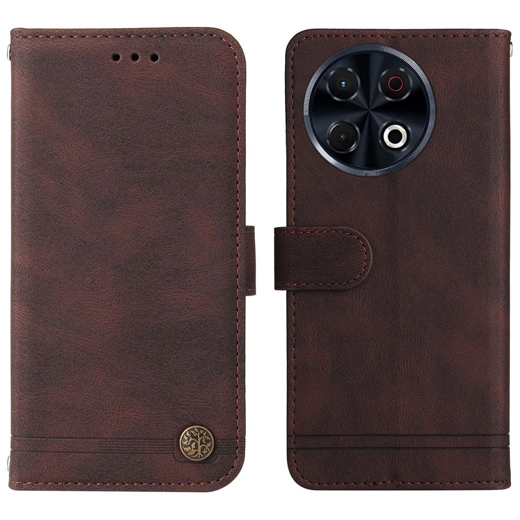 For TECNO Spark 30 Pro 4G Leather Wallet Cases Skin Touch Phone Cover Stand with Strap