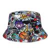 Women Men Outdoor Sport Panama Bucket Hat Animal Letter Print Fisherman Cap Sunscreen Caps