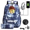 Eye-catching Roblox Casual Backpack With Adjustable Shoulder Straps And Durable Construction