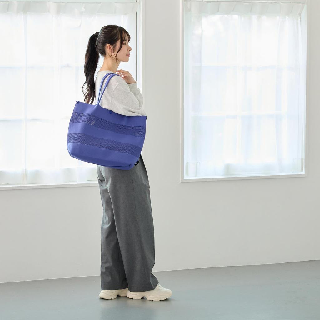 Knit Striped Tote Horizontal 3577 Women's Bag, Type, LT.Medium.Leful.Mixed-A