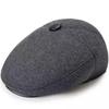 Men's Autumn & Winter Leather Beret - Warm Middle-Aged & Elderly Outdoor Fashion Cap