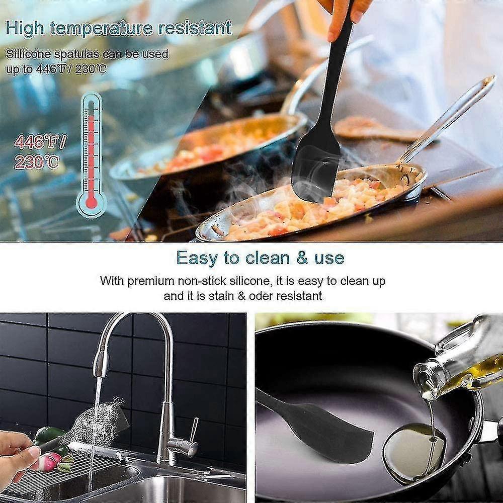 6pcs Dough Scraper Set, Silicone Dough Spatula With Metal Core Heat Resistant Non Stick Bpa Free
