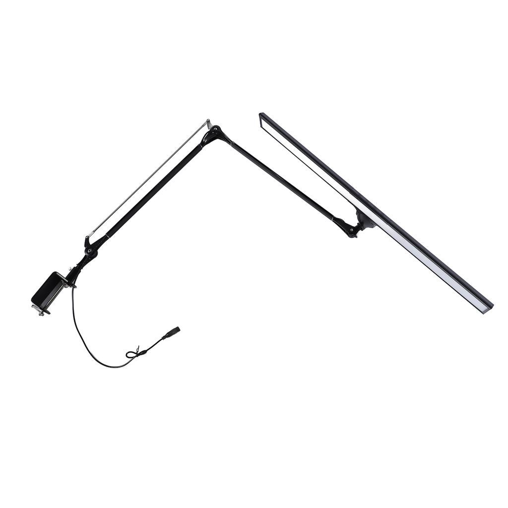 20W LED Clamp Desk Lamp Metal Swing Arm Desk Light Eye Caring Dimmable Task Lamp for Reading