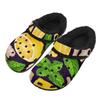 1 Pair Unisex Black Fleece Lined Clogs Cozy Winter Slip On Shoes Designed With Elastic EVA Sole, Anti Skid Performance