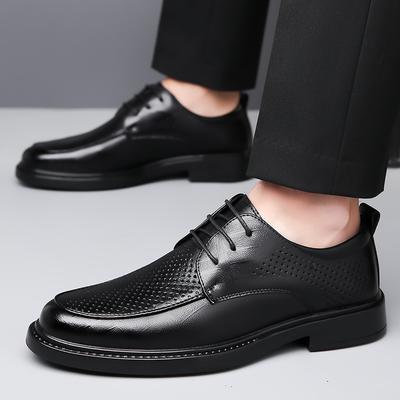 Modne męskie oksfordy biurowe płaskie Męska moda obuwie wizytowe męskie Nowe męskie buty codzienne męskie skórzane sznurowane buty ślubne