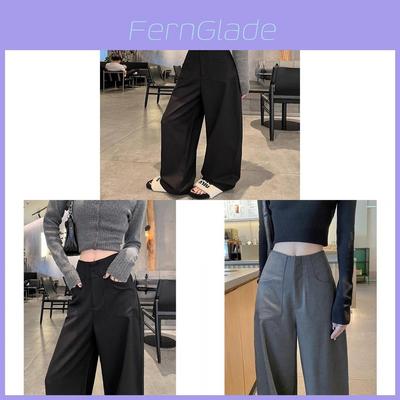 Casual Womens Loose Fit Wool Blend Wide Leg Pants For Spring 2025