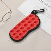 Red Heart Pattern Soft Eyewear Pouch,Portable Sunglasses Case For Women,Lightweight Fabric Spectacle Bag,Travel Protective Glasses Accessories Gift