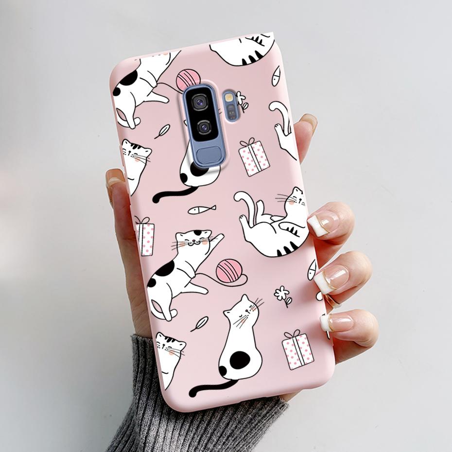 Silicone Back Cover for Coque Samsung Galaxy S9 Plus Cute Rabbit Panda Protective Soft Phone Case SamsungS9 S9Plus Funda Capas