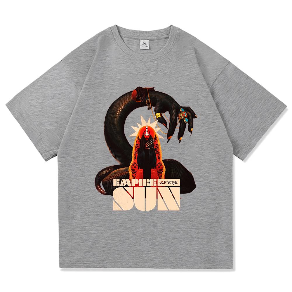Ask That God Afterlife Tour 2026 Maglietta EMPIRE OF THE SUN Band Magliette alla Moda 100% Cotone Morbida Unisex Maglietta Unisex Streetwear