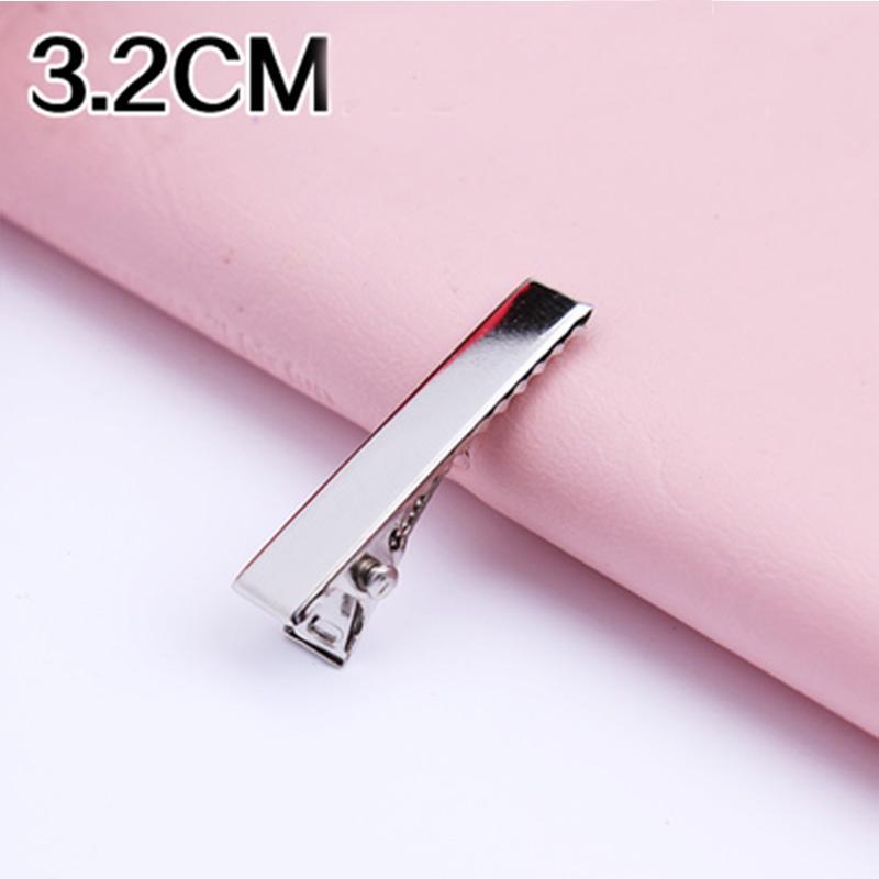 

30PCS/Lot High Quality 3.2-5.5cm Silver-Color Black Hair Clips Flat Barrettes Iron Hairpins DIY Hair Accessories For Women Girls