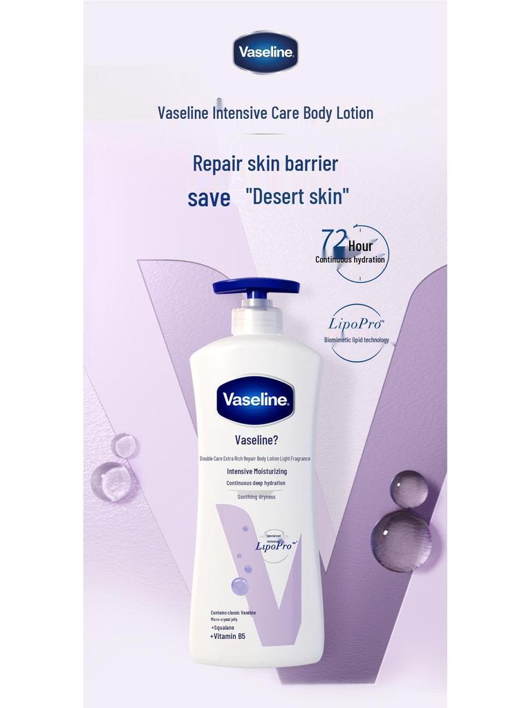 Vaseline Intensive Care Nawilżający balsam do ciała dla skóry wrażliwej z niacynamidem, rozjaśniający, 200g/400g