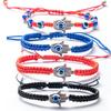 Classic Blue Turkish Evil Eyes Bracelets for Women Hand of Fatima Lucky Red Braided Rope Chain Bracelets Female Handmade Jewelry