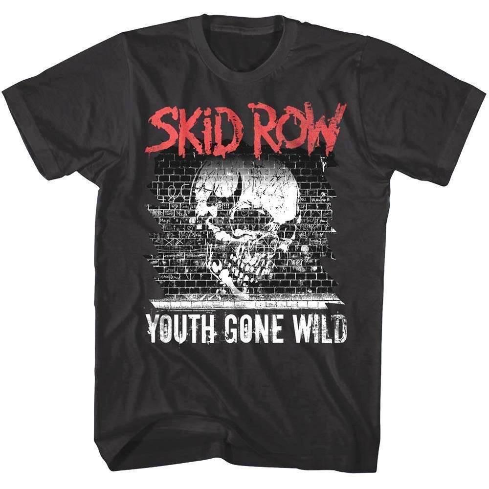 

Skid Row Youth Gone Wild Graffiti Skull Men s T Shirt S