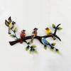 Metal Sparrow Birds Wall Art Decor Hanging Sculpture Wall Mounted for Living Room Bedroom Home Decoration Items (26.5 X 2 X 14 Inches)