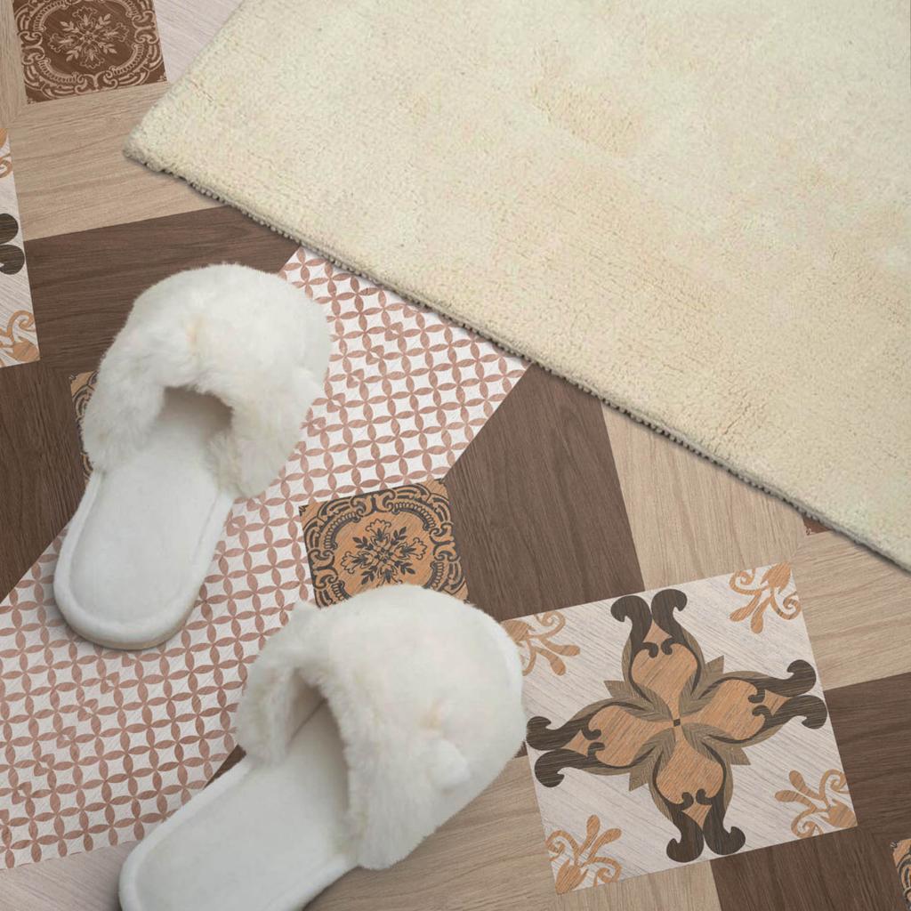 Decorative Vinyl Floor Panel 100x50 Cm Mosaic Pattern with Ornaments