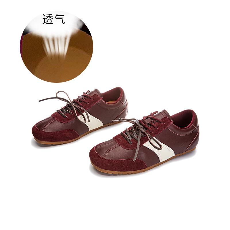 New Leather Women's Autumn Flat-bottomed Sports Women's Casual Versatile Horse Hair Little White Shoes Women