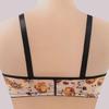 Seksowny biustonosz zapinany z przodu Push Up Brassrere Femme Drukowane kwiaty Bralette Wygodna bezprzewodowa bielizna damska BC Cup