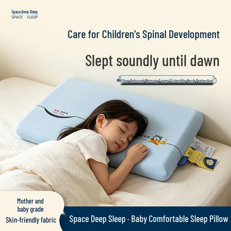 2026 Children's Memory Foam Pillow - Infant & Toddler Neck Support, Slow Rebound, Breathable Sleep Cushion