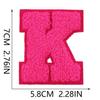 Xiao Tian Colorful 7cm Chenille A-Z Alphabet Embroidered Cloth Patch for Bags