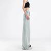KENH Women's Light Blue High Waist Wide Leg Jeans, Four Seasons Wearable, 2024 New Loose Floor-Length Style