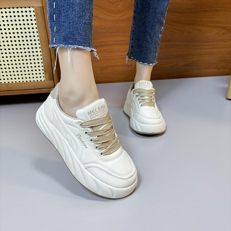 

Круглый носок шнуровка цветные блоки студенческие повседневные спортивные туфли для женщин 40 бежевый