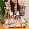 With Clothes Bunny Keychain Rabbit Family Plush Rabbit Key Ring Car Key Chain