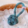 Women's Car Keychain Knotted Rope Floral Design Non-Slip Lightweight Bag Charm Portable Key Decor for Travel Commute Use