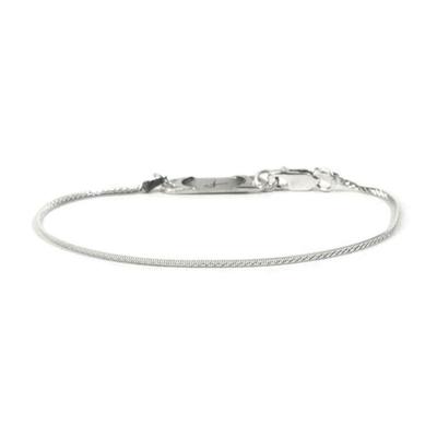 PULSERA DE CADENA DE SERPIENTE DELGADA PLATEADA SEWNSWEN