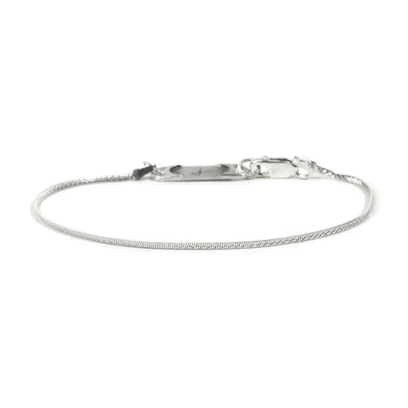 

SEWNSWEN SILVER SLIM SNAKE CHAIN BRACELET ORDER MADE (Wrist circumference delivery message)