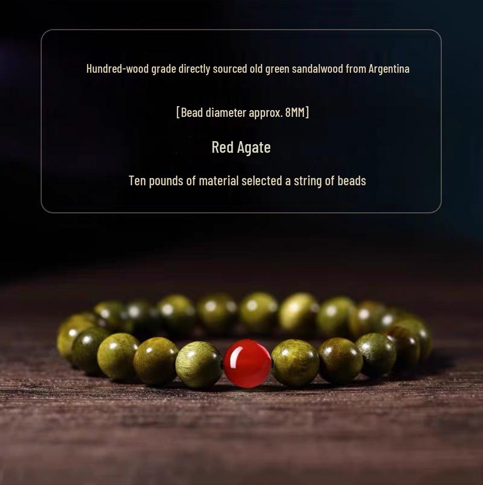 Premium Green Sandalwood & Wenge Bracelet for Men & Women - High Density, Collection Grade