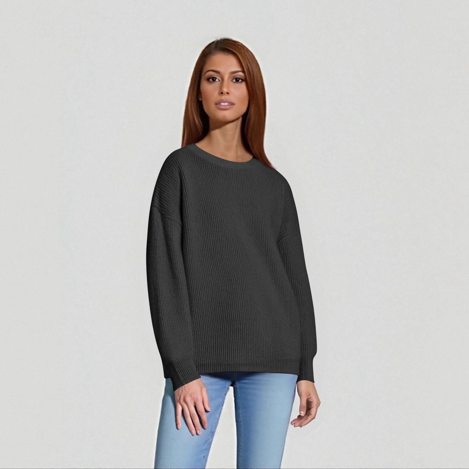 

Женские повседневные топы на каждый день Вязаный свитер XXL