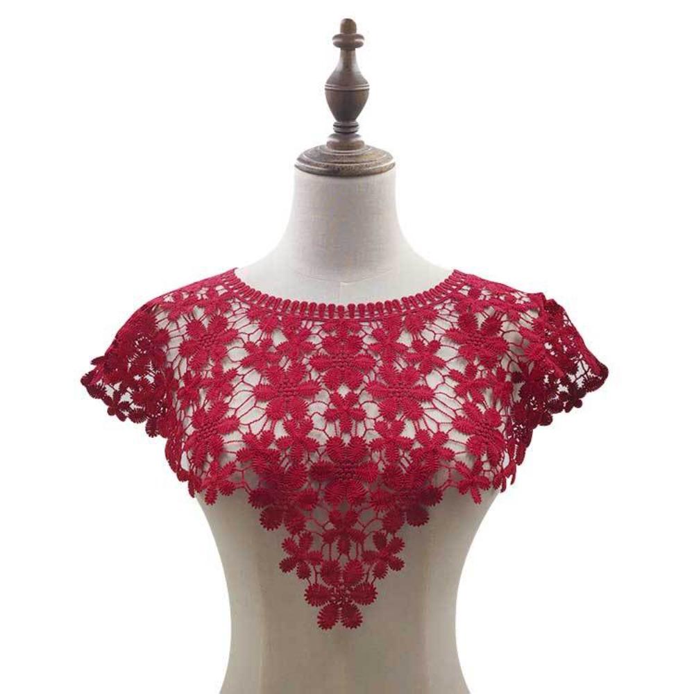 Lace Fabric Hollow Neckline Fashion Shawl Vest Exquisite Fake Neckline Collar  Feminine Decorative