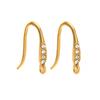 10pcs Stainless Steel PVD Gold Plated Zircon Earring Hooks Wires for DIY Jewelry Findings Accessories Handmade Earrings Making