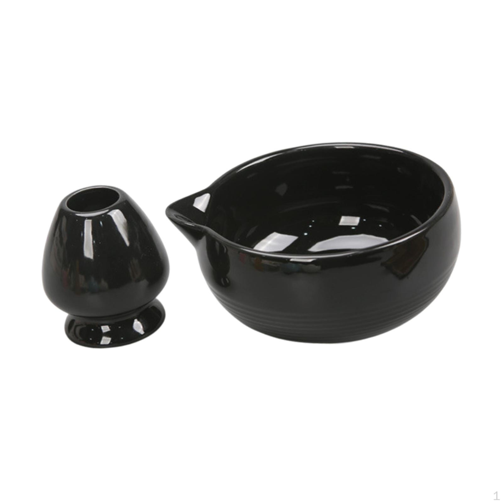 

Набор для китайской чайной церемонии матча, миска, керамические принадлежности, ручная работа чёрный