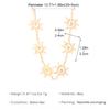 All Match Gold Color Sun Link Collarbone Necklace for Women 2024 Modern Trend Creative Alloy Sexy Short Choker Charm Zircon
