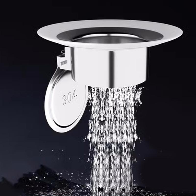 Stainless Steel Toilet Floor Deodorize Stopper S/L Squatting Pan Anti-smell Plug Bathtub Sewer Pipe Anti-blocking Cover