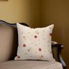Ladybug Garden Square Jacquard Pillow Cover for Sofa Office Waist Cushion Cover Home Decorative Pillowcase