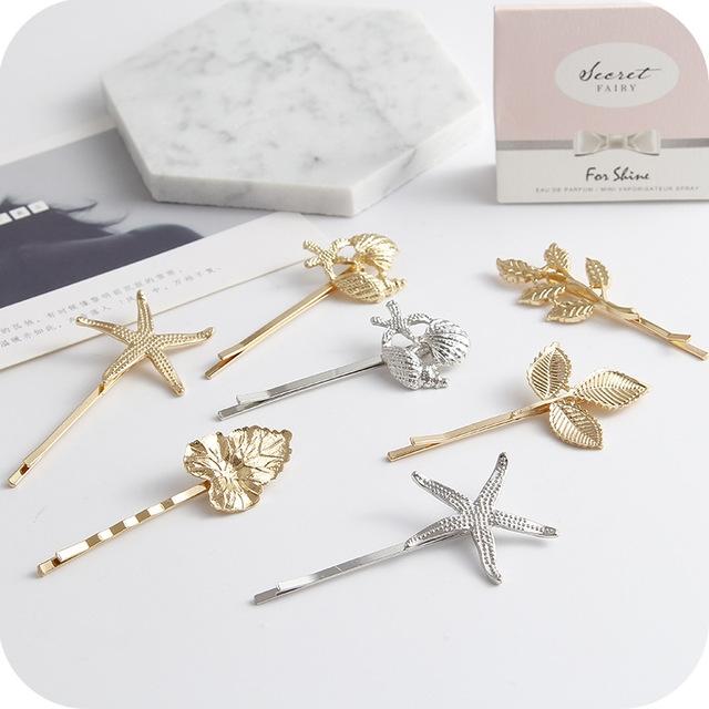 2 PCS Gift for Women Hair Clip Bright Hairpin Simple Hair Styling Accessories