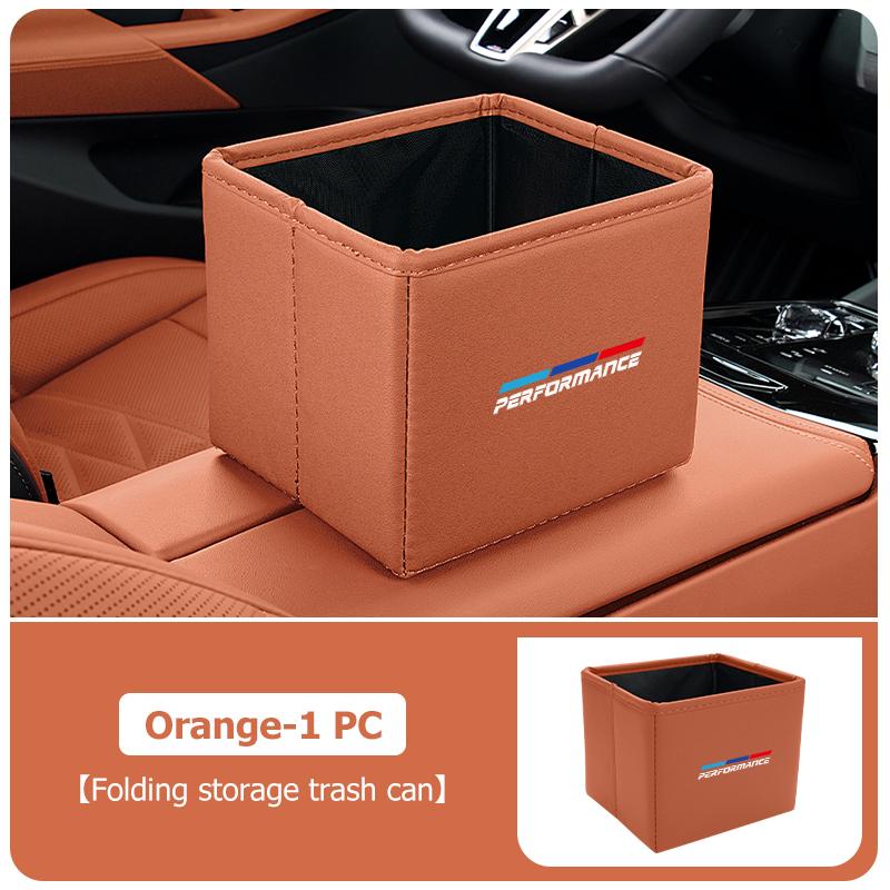 CLT1 Portable Car Trash Bin Garbage Can Foldable Waste Storage Basket For BMW E91 E92 E60 F10 F30 E39 E36 E87 X1 X3 X5 E70 E46 E90