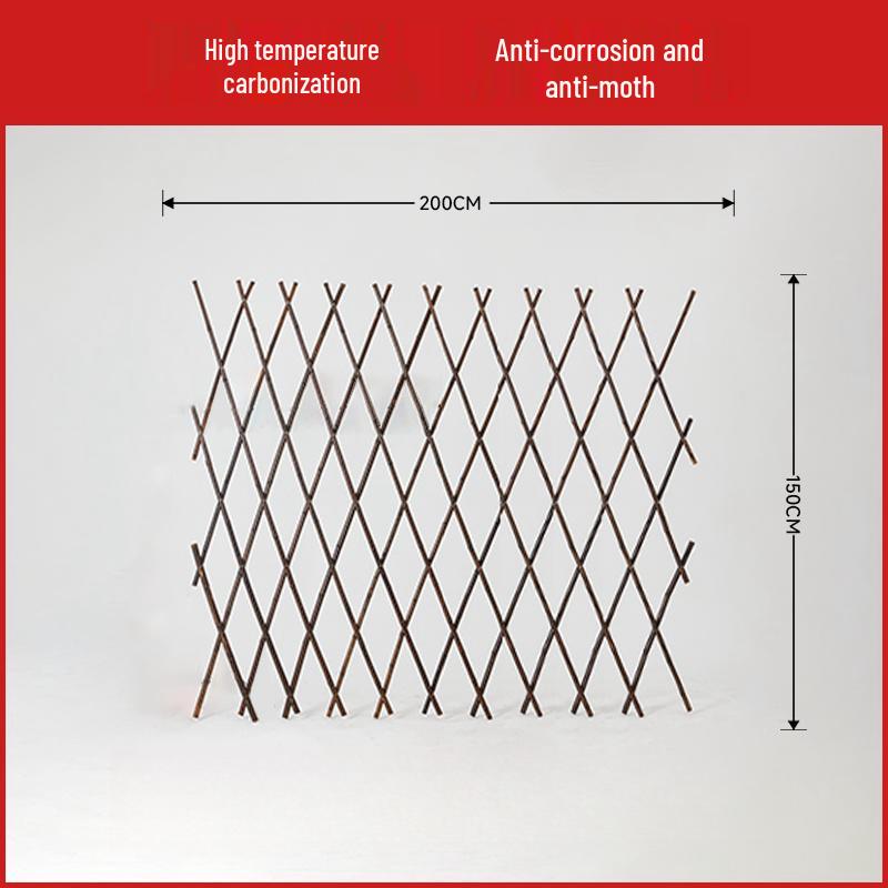 Expandable Bamboo Fence Panel for Outdoor Patio and Garden – Anti-Corrosion Support Pole for Landscaping and Partitioning.