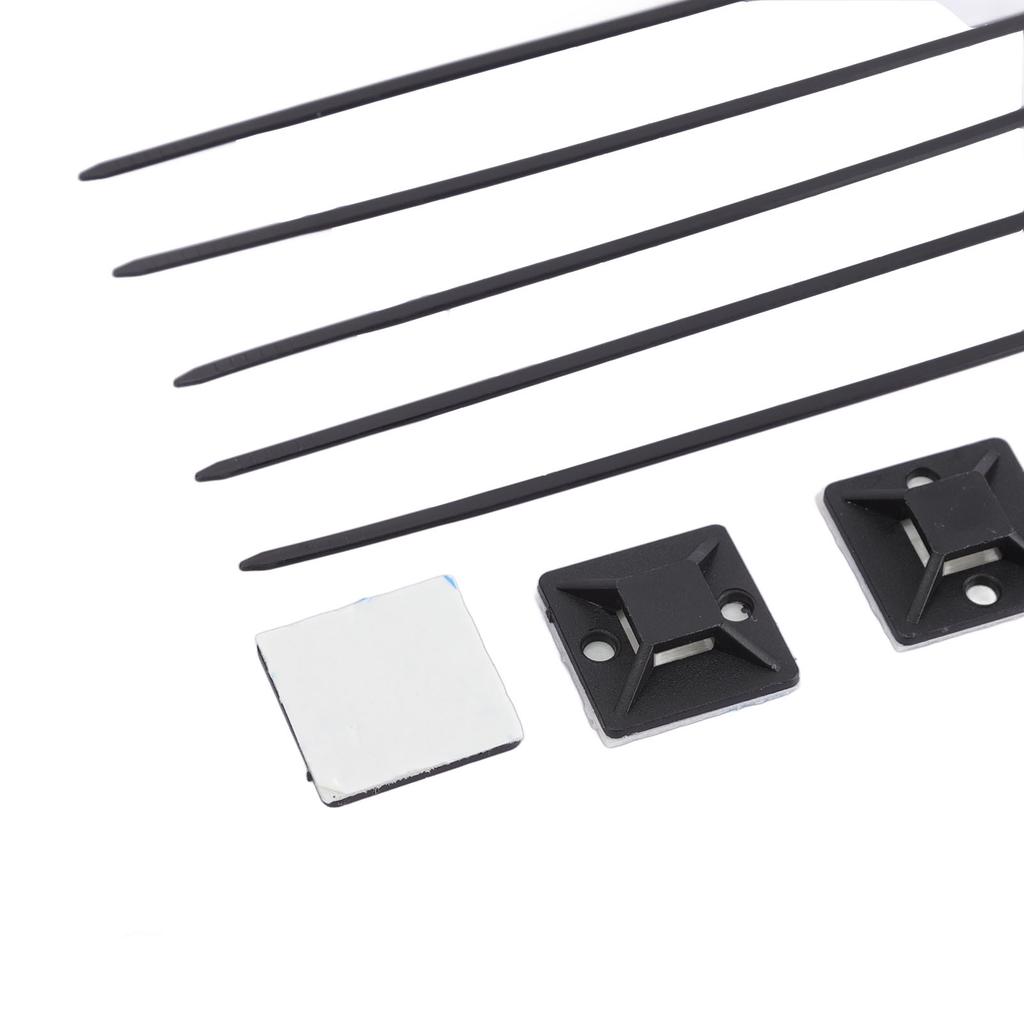 200Pcs Nylon High Temperature Resistant Strong Nylon Self Locking Cable with Mounts for Cable Fence