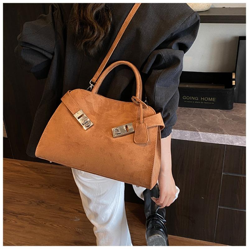 Suede Bag Women's Large-capacity New Autumn and Winter Messenger Bag High-end Commuting Platinum Tote Bag