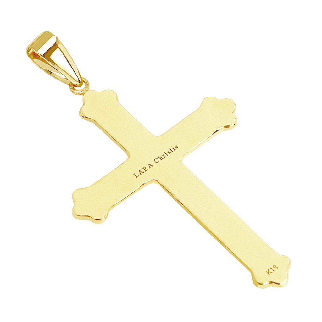 Necklace Top Cross K18 18K Gold [Lara Christie] Women's Men's lp103-0002-yg